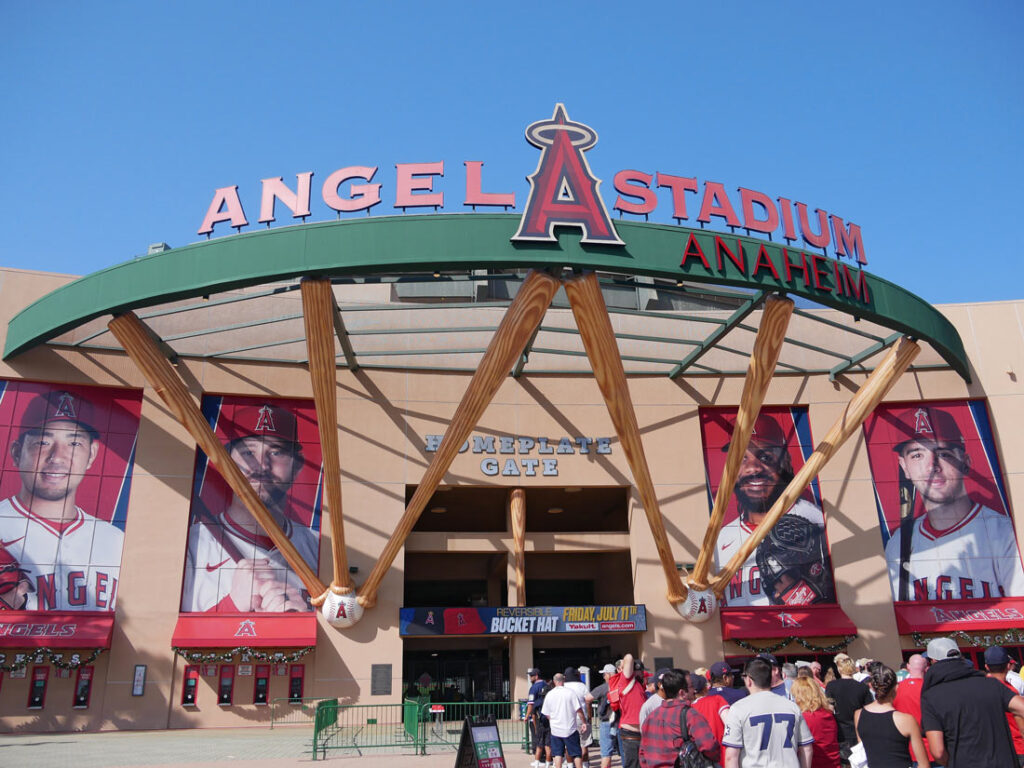 gate open at ticket counter at angel stadium